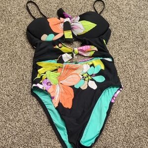Trina Turk Cut out One Piece Swimsuit